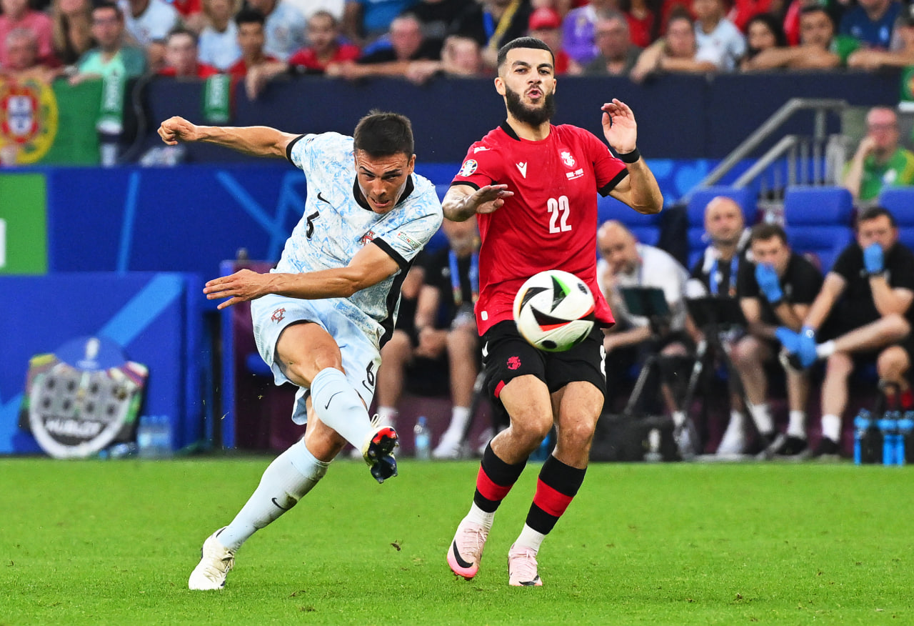 Фрагмент матча Грузия — Португалия