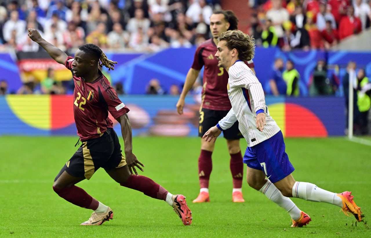 Фрагмент матча Франция — Бельгия