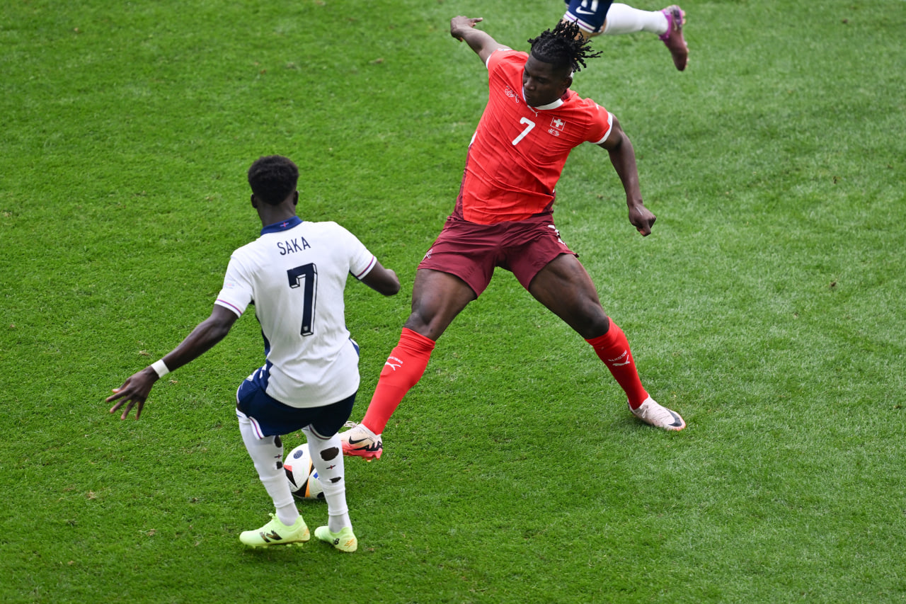 Фрагмент матча Англия — Швейцария 