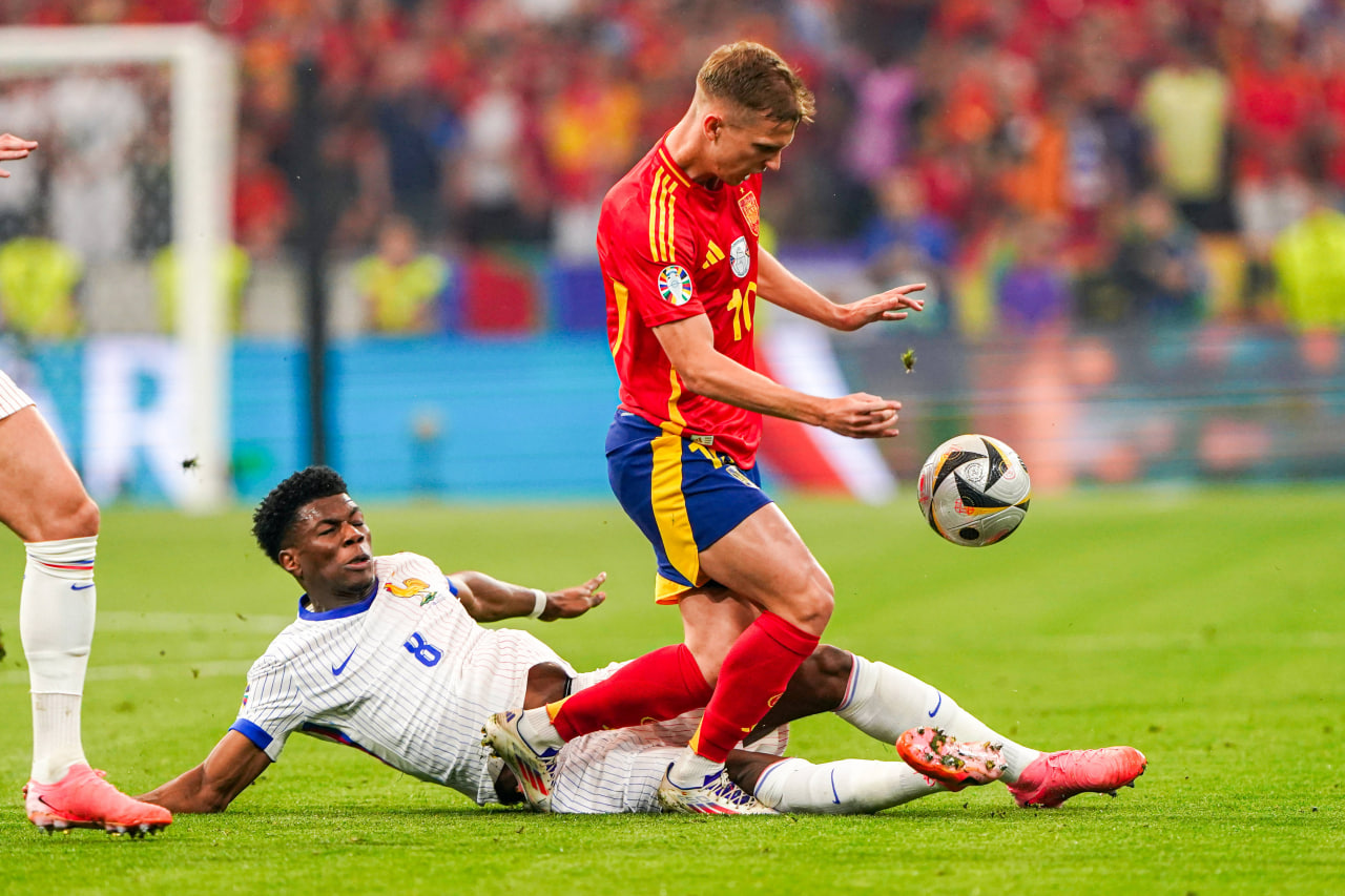 Фрагмент матча Испания — Франция