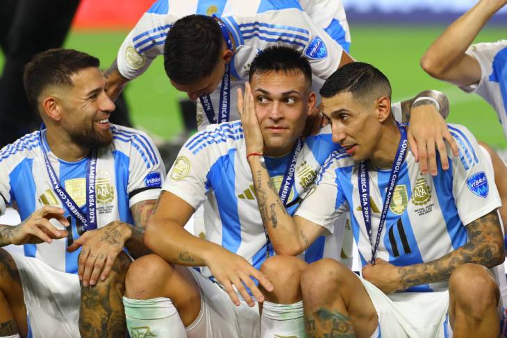 Николас Отаменди, Лаутаро Мартинес и Анхель Ди Мария