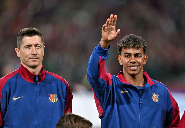 Роберт Левандовский и Ламин Ямаль