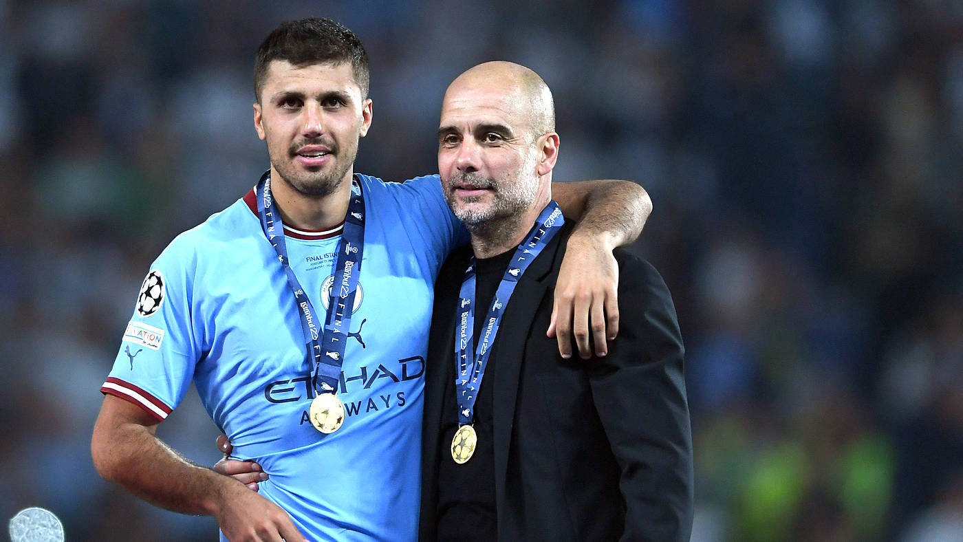 Родри и Хосеп Гвардиола