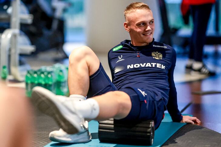 Тренировка сборной России