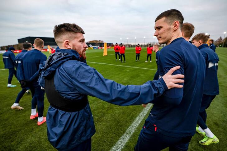 Тренировка сборной России