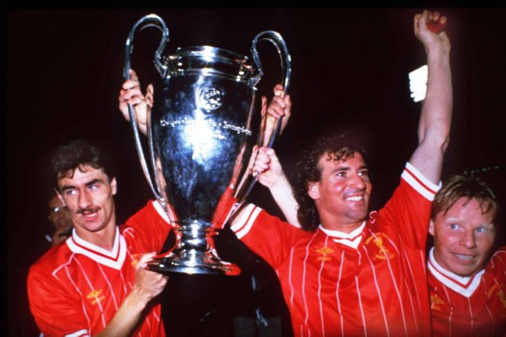 Крейг Джонстон, Иан Раш и Сэмми Ли после победы над «Ромой» в 1984 году