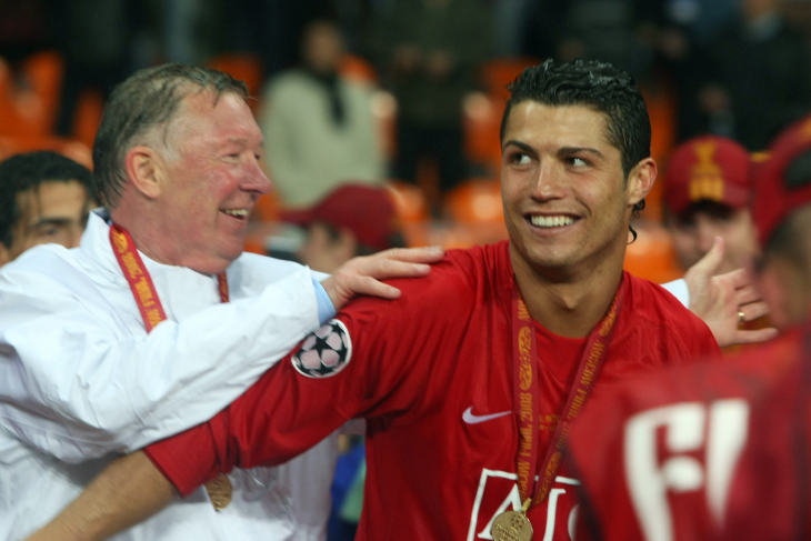 Криштиану Роналду и Фергюсон после победы в финале ЛЧ