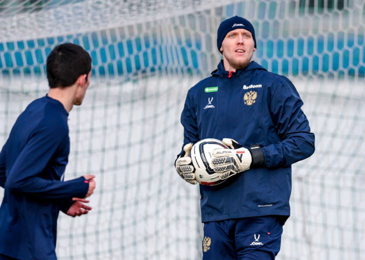 Тренировка сборной России