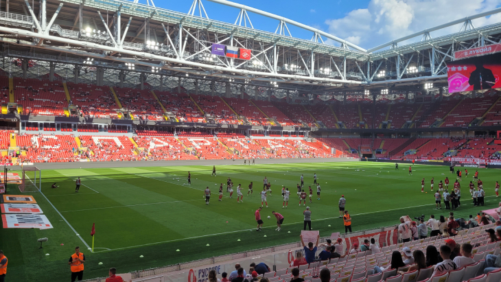 Разминка игроков Спартака