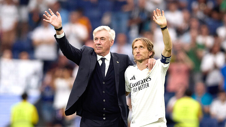 Карло Анчелотти и Лука Модрич