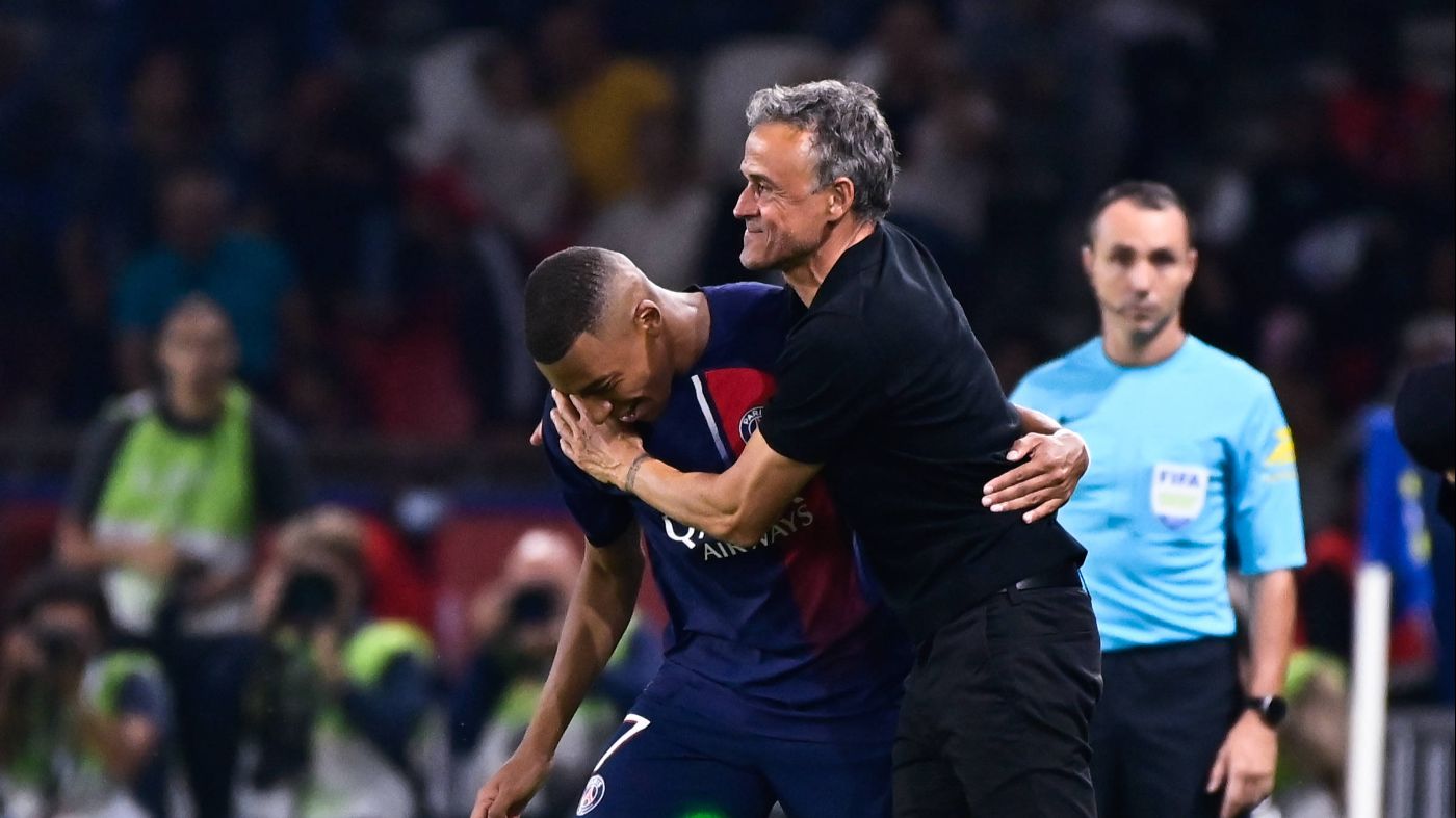 Луис Энрике и Килиан Мбаппе