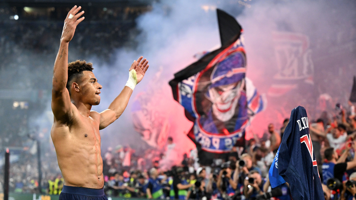 Фрагмент матча ПСЖ — «Интер»