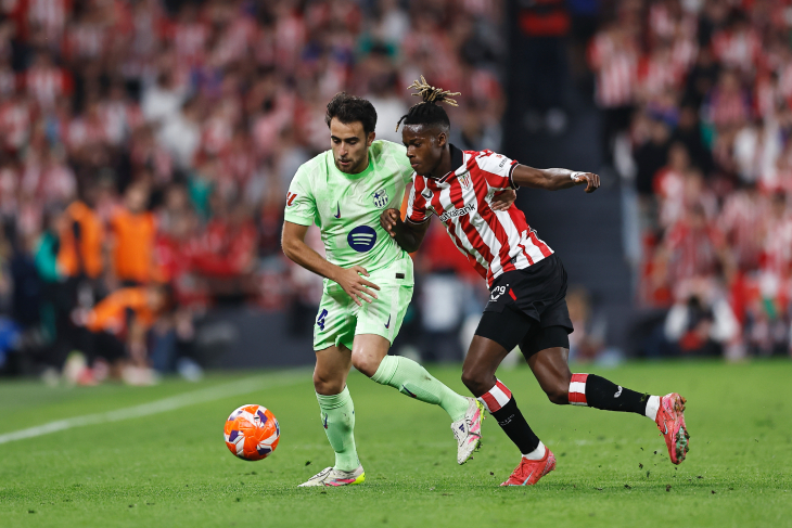 Нико Уильямс в матче с «Барселоной»