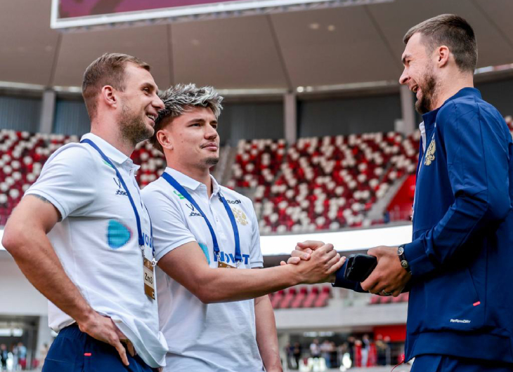 Футболисты сборной России до матча