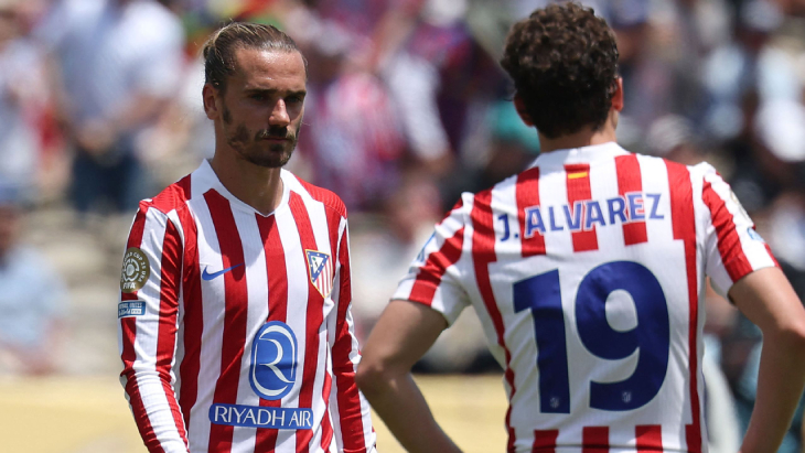 Антуан Гризманн и Хулиан Альварес