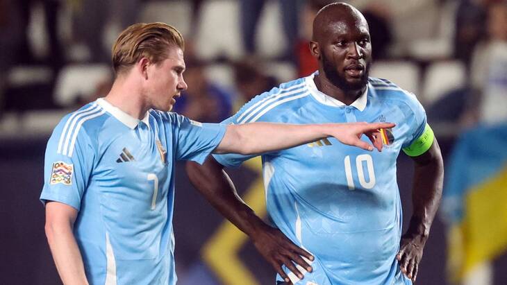 Ромелу Лукаку и Кевин де Брюйне в составе сборной Бельгии