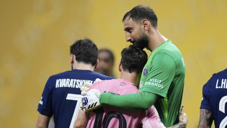 Лионель Месси и Джанлуиджи Доннарумма