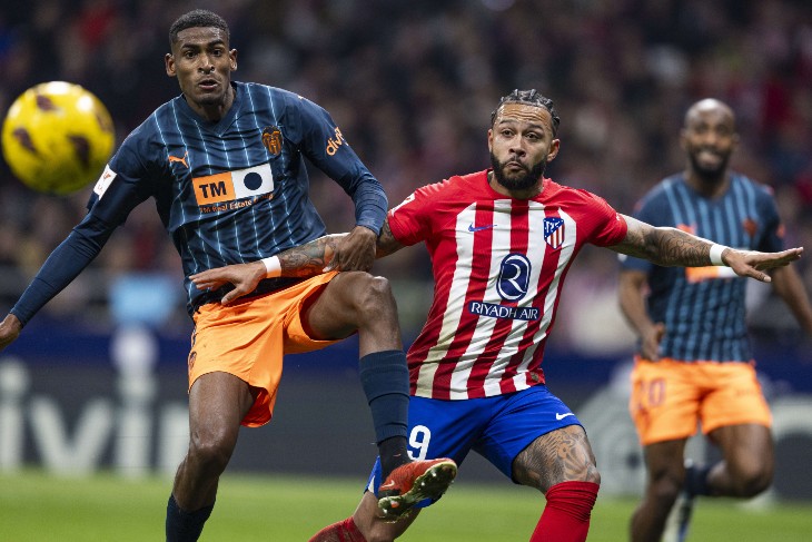 Кристиан Москера в матче против «Атлетико» Мадрид