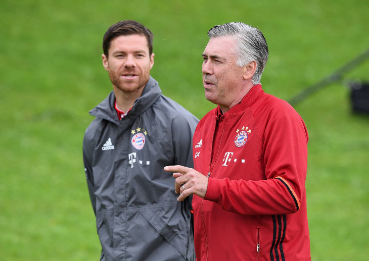 Хаби Алонсо и Карло Анчелотти в «Баварии»
