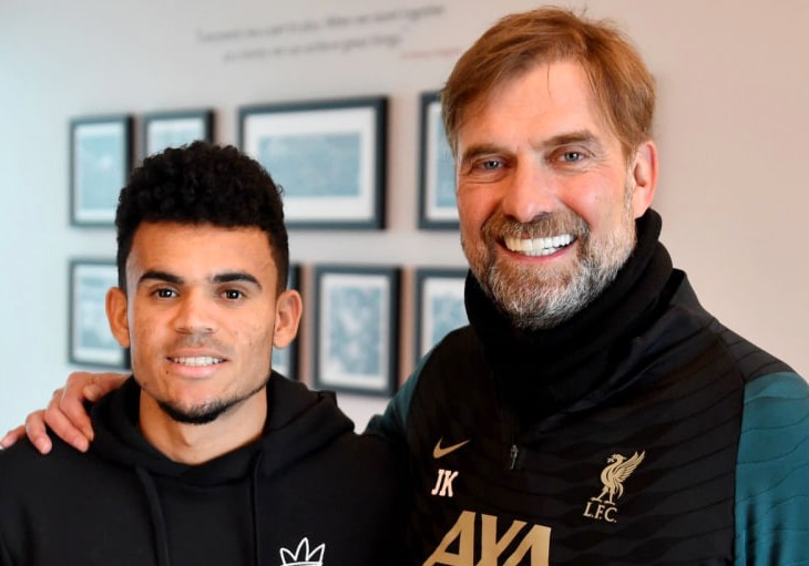 Луис Диас и Юрген Клопп