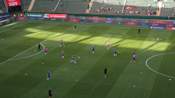 Разминка игроков Балтики