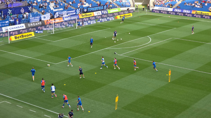 Разминка игроков Динамо