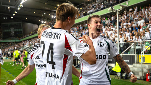 Эмоции игроков Легии после гола в овертайме