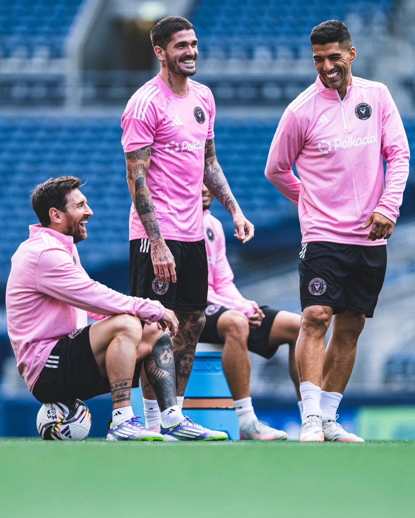 Лионель Месси, Родриго де Пауль и Луис Суарес 