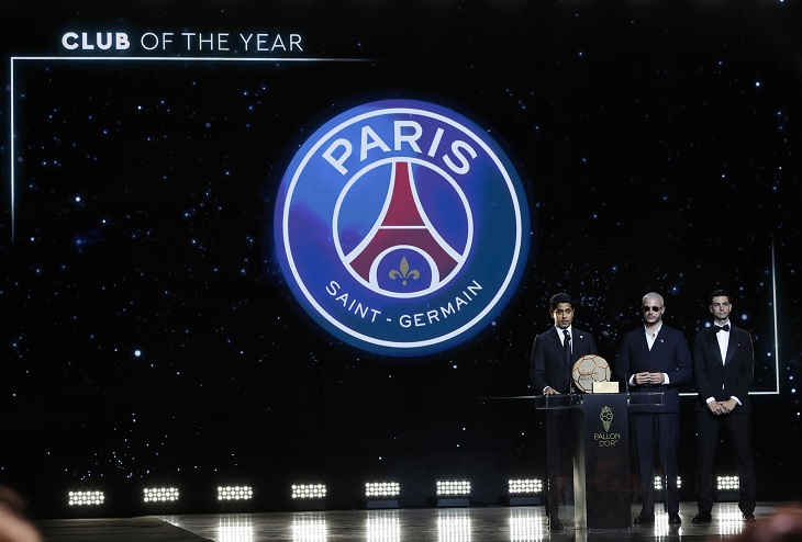 Награждение ФК «ПСЖ» как лучшего клуба года