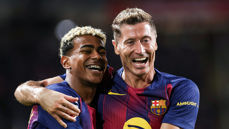 Ламин Ямаль и Роберт Левандовский