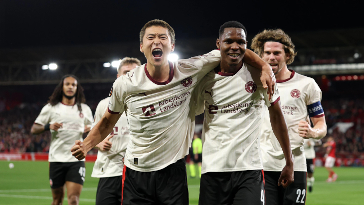 Игроки «Мидтьюлланна» празднуют гол