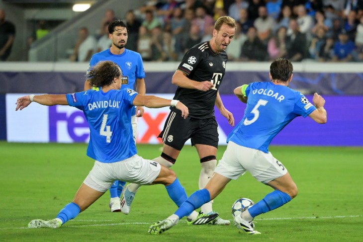 Фрагмент матча «Пафос» — «Бавария»