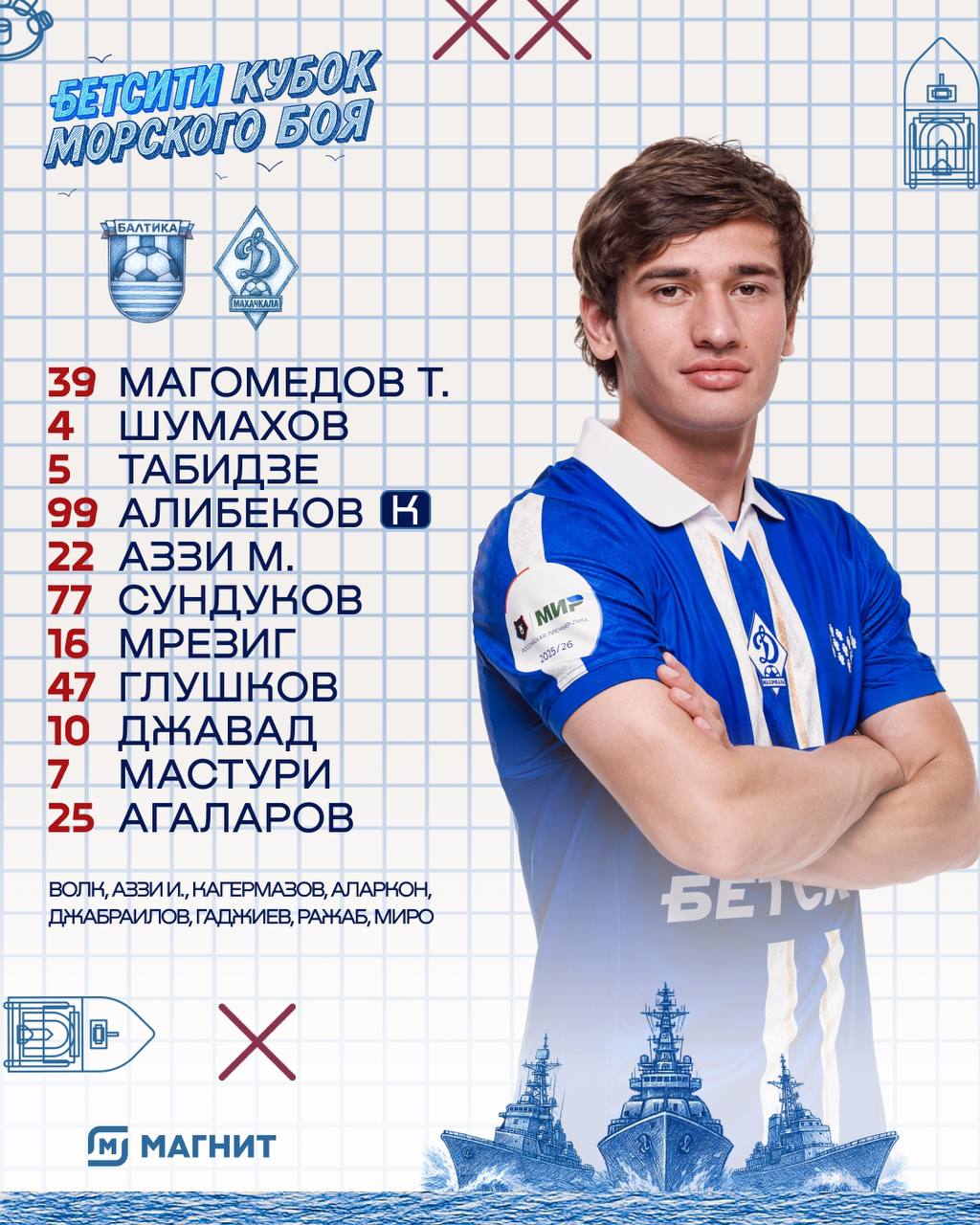 Стартовый состав«Динамо» Махачкалы