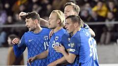 Йоэль Похьянпало и партнеры по сборной Финляндии