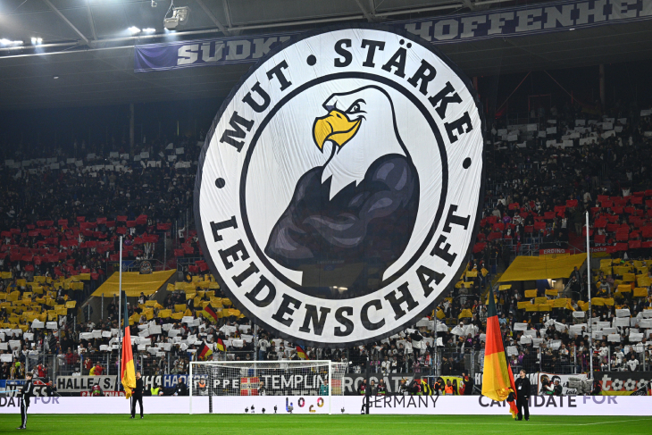 Перфоманс фанатов перед матчем