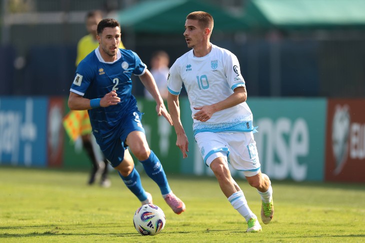 Фрагмент матча Сан-Марино — Кипр