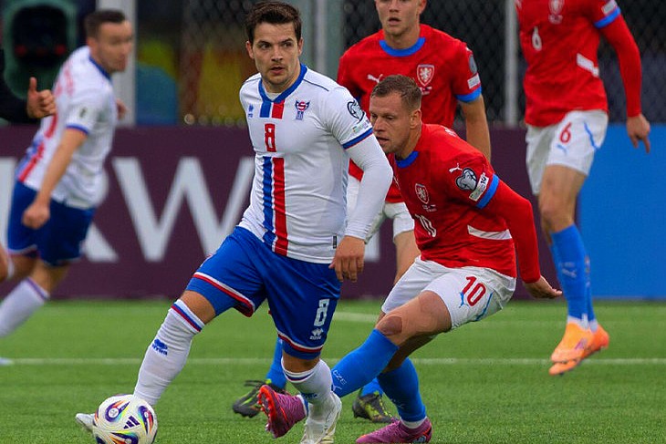 Фрагмент матча Фарерские острова — Чехия