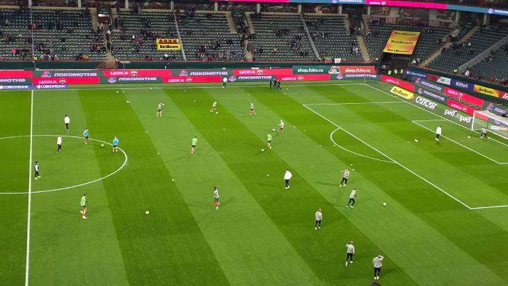 Разминка игроков «Локомотива»