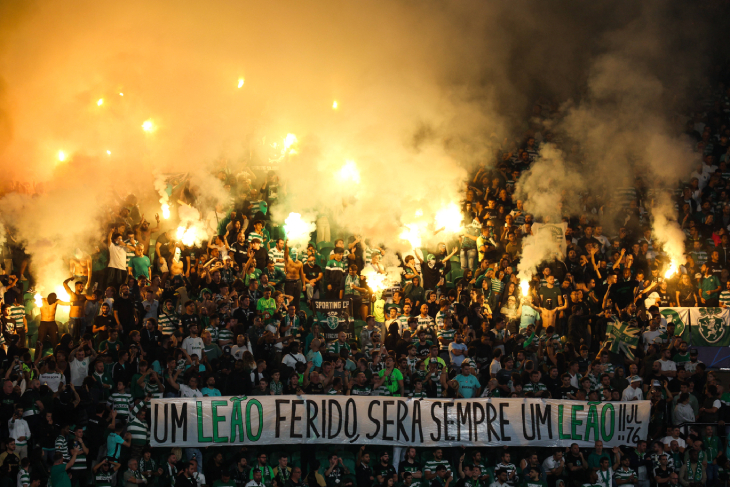 Фанаты «Спортинга» на матче против «Марселя»