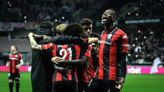 Игроки «Ниццы» празднуют гол