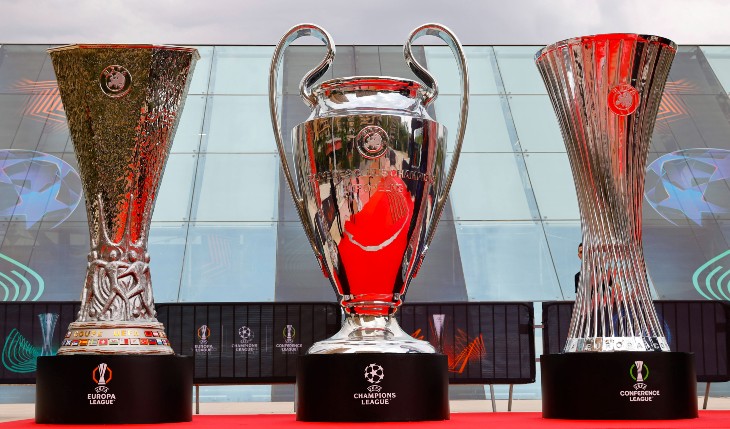 Трофеи Лиги Европы, Лиги чемпионов и Лиги конференций