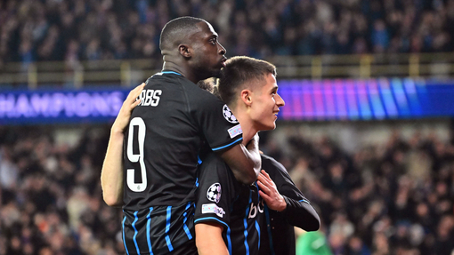 Игроки «Брюгге» празднуют гол