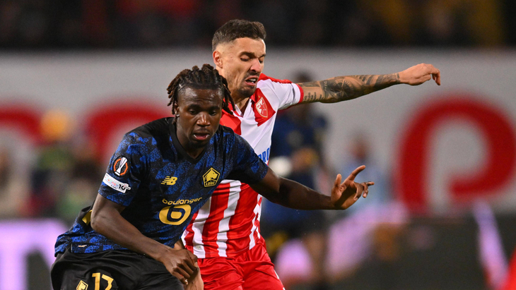 Фрагмент матча «Црвена Звезда» — «Лилль»