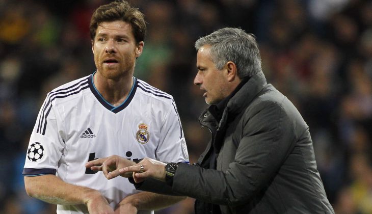 Хаби Алонсо и Жозе Моуринью