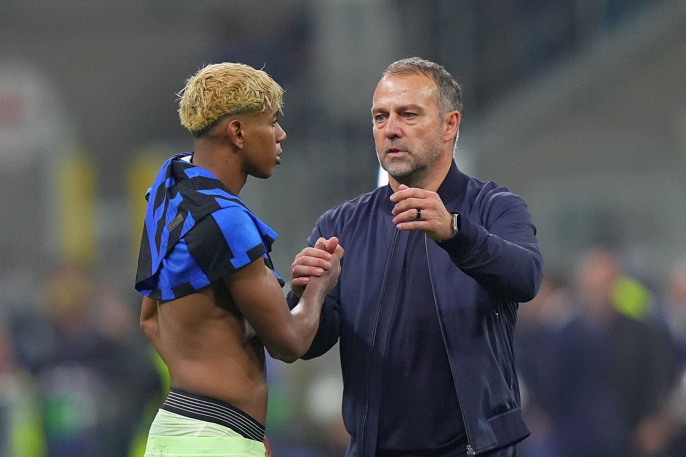 Ламин Ямаль и Ханс-Дитер Флик