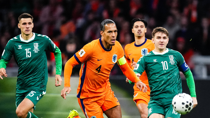 Фрагмент матча Нидерланды — Литва