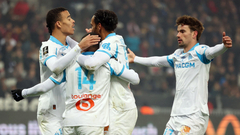 Игроки «Марселя» празднуют гол