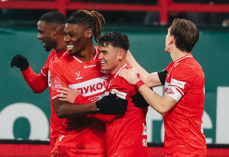 Игроки «Спартака» празднуют гол