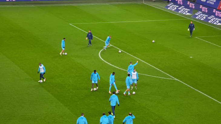 Разминка игроков «Зенита»