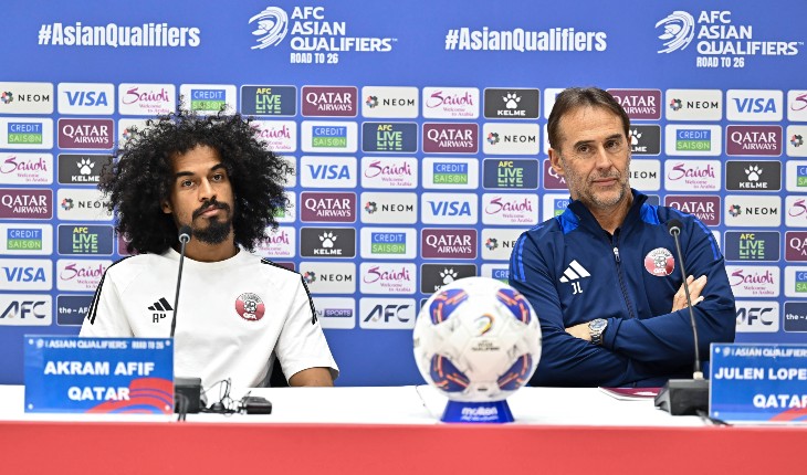 Акрам Афиф и Юлен Лопетеги